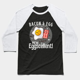 Funny Bacon and Egg Shirt, Unisex breakfast shirt, Funny Breakfast and Cooking Shirt, Gift shirt for Egg and Bacon Lover, Funny Slogan shirt Baseball T-Shirt